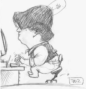 Xavi Fradera en pleno trabajo